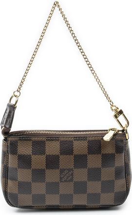 Louis Vuitton Pre-owned Womens Mini Pochette Accessoires Pouch - Brown - One Size