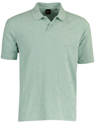 HUGO BOSS Poloshirt turquoise BOSS Orange met structuur
