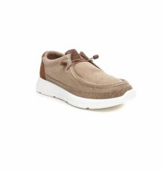 Xti Mens Jack Canvas Loafers In Dark Beige