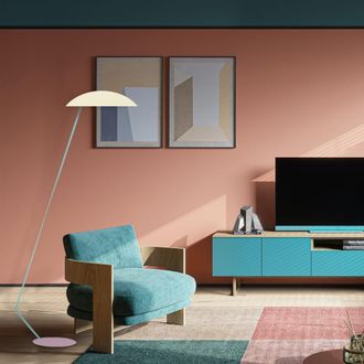 Tosel L&aacute;mpara para leer metal Alt.174cm multicoldorado Pantalla: beige