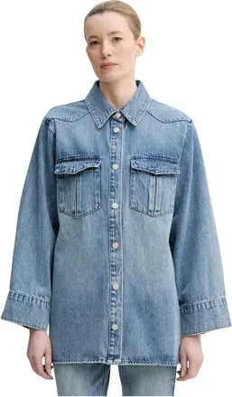 Gestuz Dames, Blouses & Shirts, Blauw, Maat: M Denim