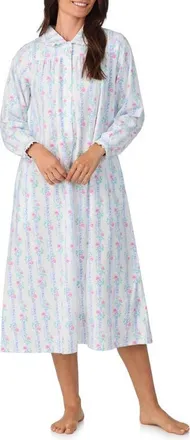 Lanz of Salzburg Cotton Flannel Ballet Nightgown in Flor/stp at Nordstrom, Size X-Small