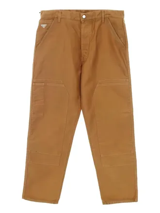 Prada 2020s cotton trousers - men - Cotton - 34 - Brown