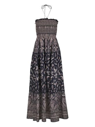 Veronica Beard Ayanna paisley midi dress - women - Viscose/Cotton/Cotton - L - Black