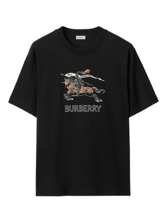 Burberry Black Crew Neck Logo T-Shirt