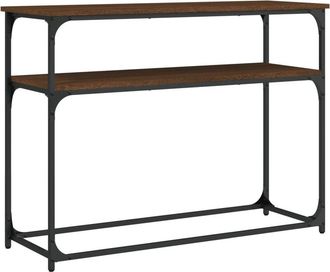 vidaXL Vidaxl - Mesa consola madera de ingeniería marrón roble 100x35,5x75 cm
