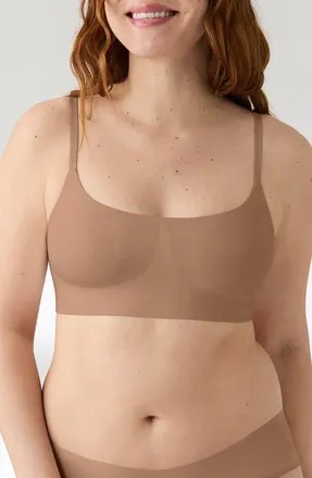 True & Co. Soft Form Square Neck Wireless Bra in Bronzed at Nordstrom, Size X-Large