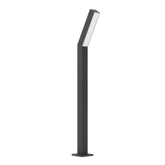 Eglo Eglo - Paletto Esterno Moderno Ugento Alluminio Nero Policarbonato Bianco Led
