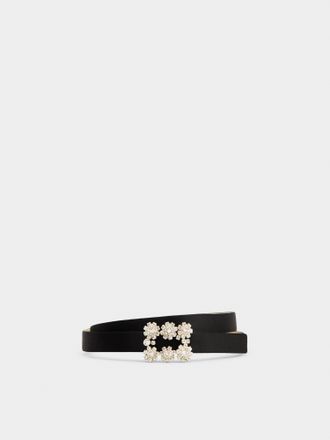 Roger Vivier Efflorescence Belt in satin
