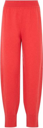 Alberta Ferretti Gebreide broek - Dames - Sweatpants - Rood - L - Leer - Broeken
