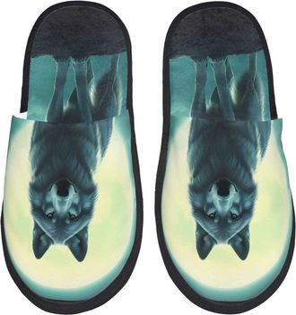Generic Wolf 3 Unisex Shoes Cosy Slippers Warm House Shoes For Bedroom Winter Outdoor M