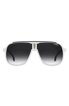 Carrera 62mm Oversize Gradient Square Sunglasses in White Black/Dark Grey Sf at Nordstrom