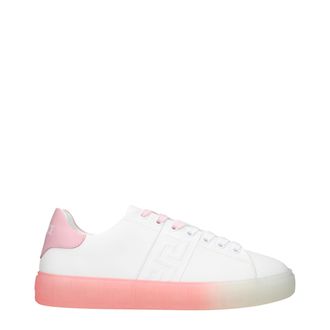 Versace White Leather Low Top Womens Sneakers