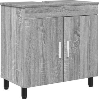 vidaXL Unidad De Tocador De Ba&ntilde;o Sonoma Gris 60 X 35 X 60 Cm Vidaxl