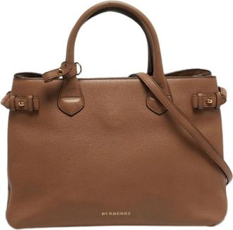 Burberry Pre-owned Handbags, female, Brown, Size: ONE SIZE Pre-owned Vintage Tote