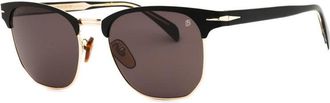 David Beckham Sunglasses Browline Full Rim, Matte Black/gold Frame And Grey Lens Db7057/f/s0I46Ir