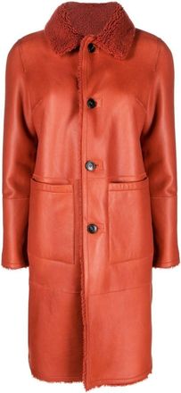 Yves Salomon reversible lambskin coat - women - Lamb Fur/Lamb Skin - 34 - Red