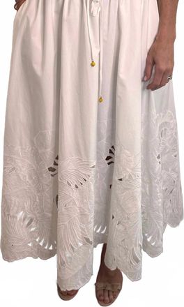 Zimmermann Mahon Embroidered Crop Shirt In Ivory