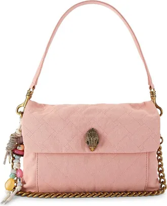 Kurt Geiger Celia Canvas Shoulder Bag in Light/Pastel Pink at Nordstrom