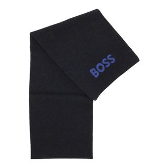 HUGO BOSS Accessoires, Heren, Blauw, ONE Size, Wol, Helios Sjaal