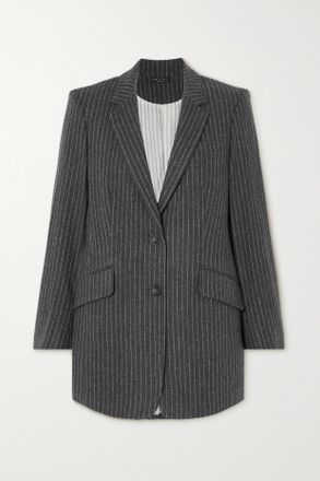 Rag & Bone Blazer Gessato In Misto Lana Charles - Grigio