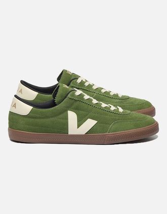 Veja Mens VEJA PANENKA SUEDE TRAINER MILITAR/PIERRE/BARK - Green - Size: 12