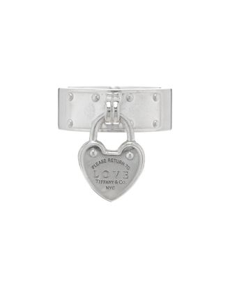 Tiffany & Co. & Co. Silver Return To Tiffany Lock Love Ring 47 4 (Authentic Pre-Loved)