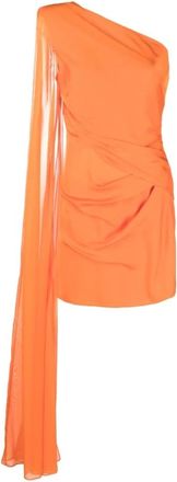 Roland Mouret Party Kleedjes - Dames - Feestkleedjes - Oranje - XS - Polyester - Kleedjes