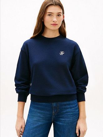 Tommy Hilfiger Logo Embroidery Crew Neck Sweatshirt