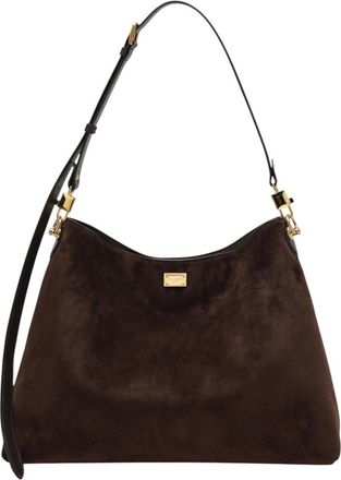 Dolce & Gabbana Dark Brown Vittoria Large Shoulder Bag