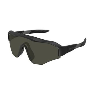 Gucci Accessoires, Heren, Zwart, ONE Size, Shield Zonnebrillen