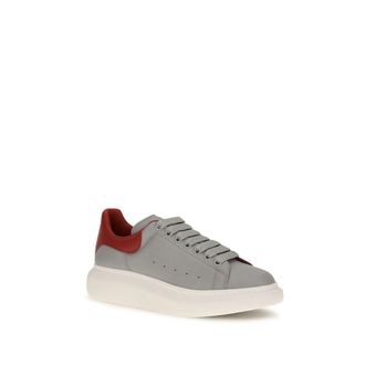 Alexander McQueen Leather Platform Sneaker - Gray
