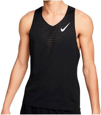 Nike Dri-Fit ADV Aeroswift Singlet Laufshirt f&uuml;r Herren | schwarz
