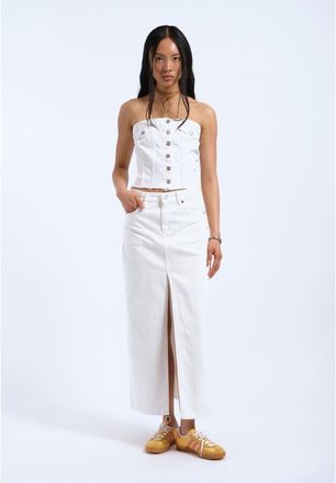Dr. Denim Carli Tube Top in White at Nordstrom, Size Medium