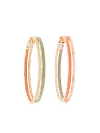 Alessa Jewelry 18kt roségouden oorringen - Roze