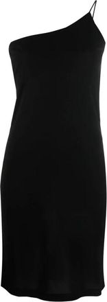 Dsquared2 Zwarte One Shoulder Mini Jurk - Dames - Korte kleedjes - Zwart - XS - Kleedjes
