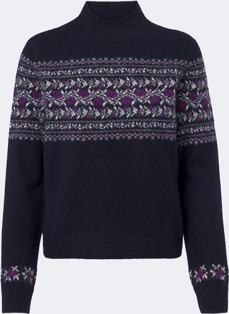 Vince Fair Isle floral cashmere sweater
