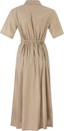 Herno Drawstring Waist Shirt Dress Dress - Beige