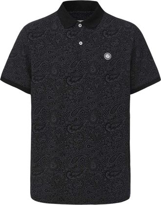 Pretty Green Heren Paisley Poloshirt (Zwart)