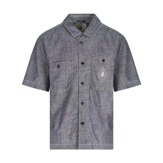 C.P. Company 4.75 oz Chambray Short Sleeve Shirt - male - C.P. Company - Short Sleeve Shirts - Blue - S - Shirts
