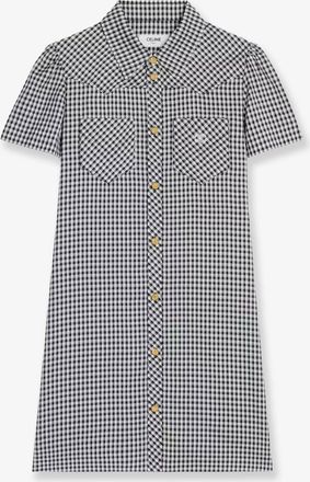 Celine Vestito mini chemisier in seta vichy - CELINE - gender_Woman