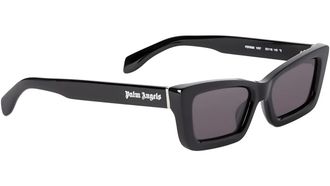 Palm Angels Redwood Grey Rectangular Unisex Sunglasses PERI092 1007 53