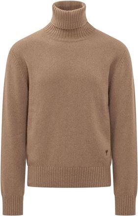 Ami Ami de Coeur Turtleneck Trui - Heren - Coltruien - Beige - M - Denim - Truien & Vesten