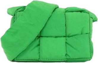 Bottega Veneta Pre-owned Cross Body Bags, male, Green, Size: ONE SIZE Pre-owned Polyamide Shoulder Bag