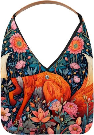 Generic Color Drawing Fox Reusable Lightweight Grocery Bags - Foldable Into Compact Pouch, Washable & Sturdy, Multipurpose for Shopping and Travel