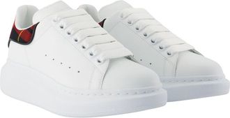 Alexander McQueen Womens Leather Oversized Sneaker White Calfskin