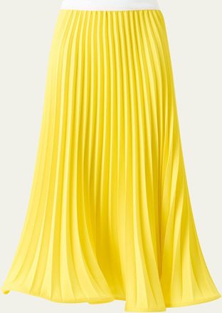 Akris Techno Crepe Plisse Midi Skirt