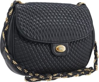 Bally Vintage Quilted Leather Leather Shoulder Bag Bag (Pre-Owned)