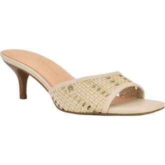 Tommy Hilfiger Claihre Kitten Heel Slide Sandal in Ivory at Nordstrom, Size 7.5