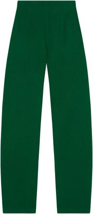 Cortana Viena- broek van linnen en zuivere wol smaragdgroen - Dames - Broeken - Groen - XS - Wol - Broeken